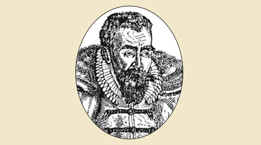 Portrait Philipp Apian (1531-1589), Viertelprofil nach rechts gewandt. Er trägt einen offenen Schulterumhang mit Pelzkragen, ein mit Riegeln geschlossenes Wams und eine, für die Zeit typische, weiße Halskrause.
